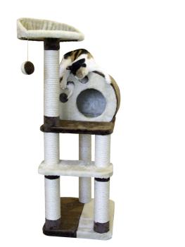 Kerbl Katzen Kratzbaum PLANET X braun / beige, 50 x 40 x 127 cm - Katzenbaum